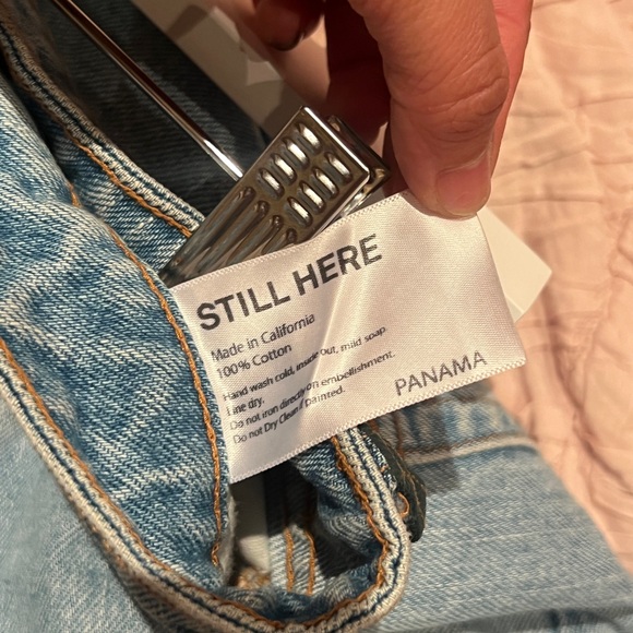 Still here pine panama long denim skirt - Picture 8 of 10